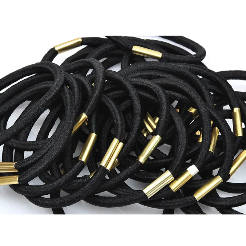 50Pcs New Korean Fashion Professional Hair Accessorie Elastic Hair Bands Black And Colorful Elastic Ring Hair Styling Tools Hot