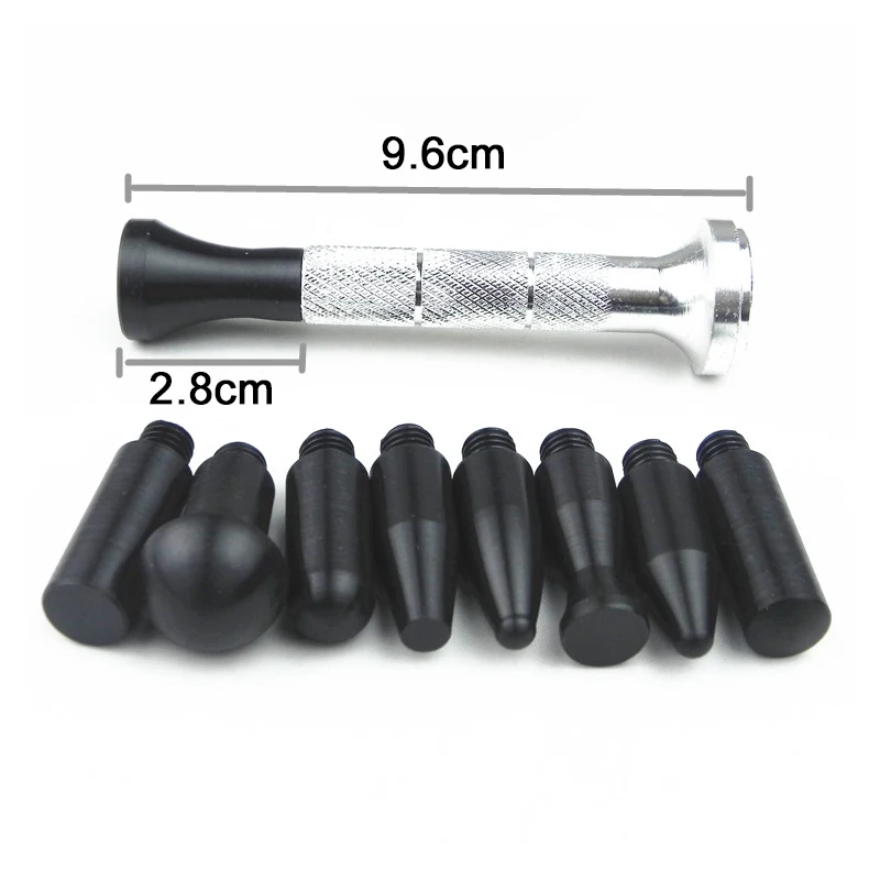 

Universal Car Dent Repair Hail Removal Tool Kit Tap Down Pen with 9 Heads Tools Automobile Repair Tools Paintless