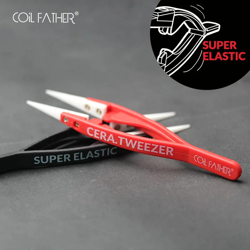 

Coil Father New Fine Pointed Tips Plastic Tweezers Ceramic Tipped For King RDA RDTA Electronic Cigarette Accessories