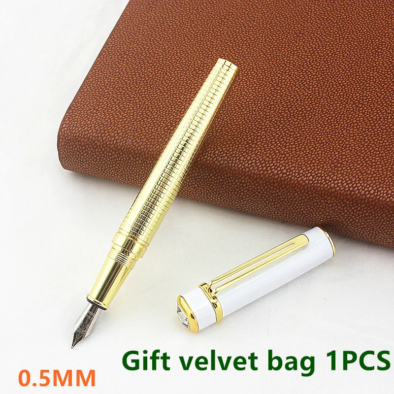 Высококачественная металлическая ручка, алмазная перьевая ручка, роскошная перьевая ручка, роскошный подарок, канцелярская чернильная