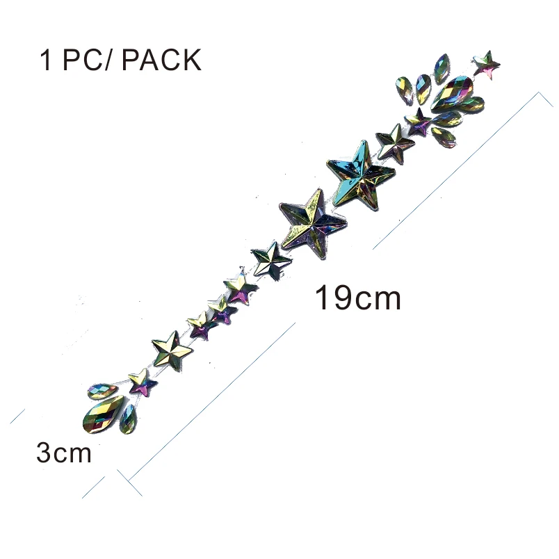 HJ07 1 шт. звезда форма волос оплетка наклейки для украшений краска для тела декор Карнавальная музыка Праздничная Цветочная Корона вдохновленная