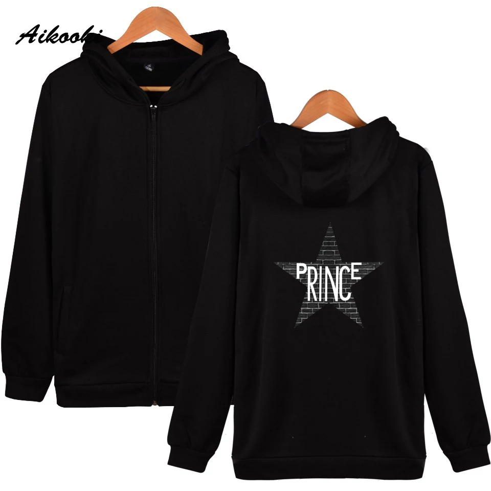 

Aikooki Fashion prince printing Zipper hoodies Sweatshirt Men/Women harajuku Hoodies Zipper Male Female High Quality Clothes