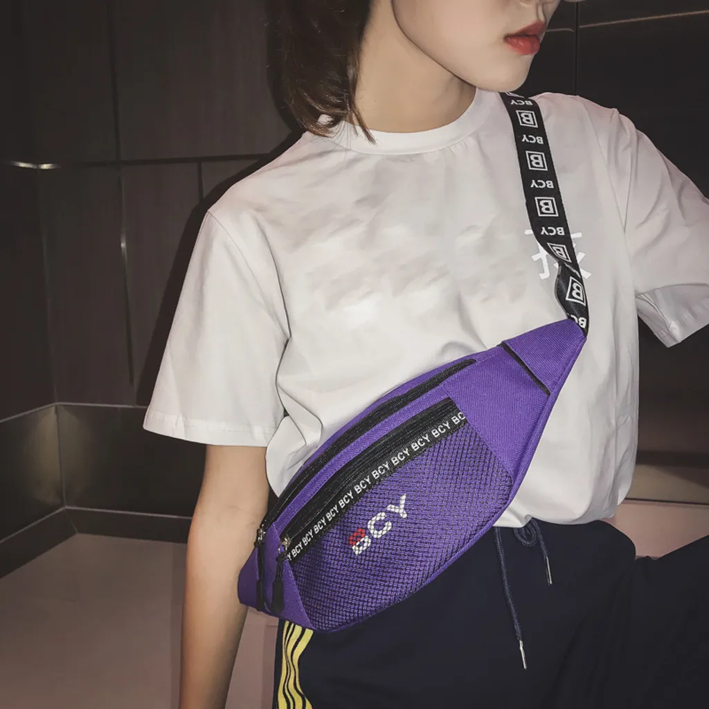 

2019 Waist Bag Unisex Fanny Packs Black Banana Belt Bag Unicorn Women Waist Pack Travelling Mobile Phone Bags Heuptas Chest Bag