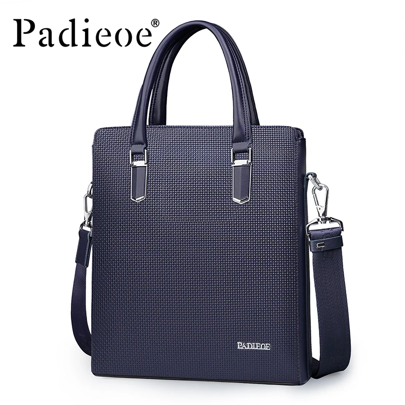 

Padieoe Hot SALE Luxury High Quality Business Men's Tote Bag Durable PVC Shoulder Bag Deluxe Fashion Casual Plaid Crossbody Bag