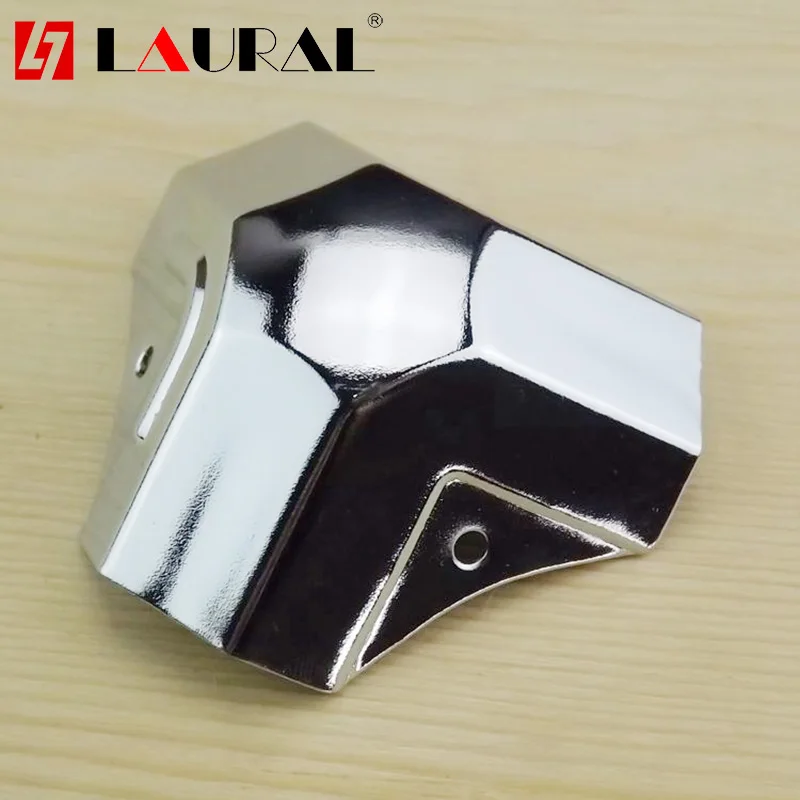 

Furniture Wrap Angle Large Metal Square Edging Tool Aluminum Alloy Box Pressure Angle Three-Sided Corner Iron Chrome Plating