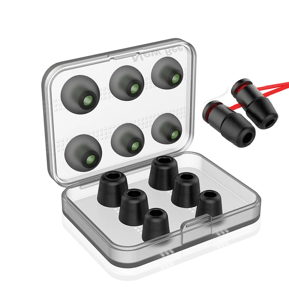 New bee Replacement Noise Isolating 3 pairs Memory Foam tips & Silicone Earbuds Ear Pads for Headphone Earphone | Электроника