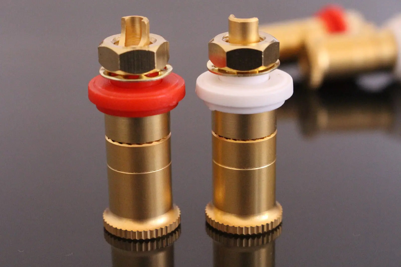 

One Pair Pure Copper Plated Gold Amplifier Terminal Amp Speaker Terminals L3-1