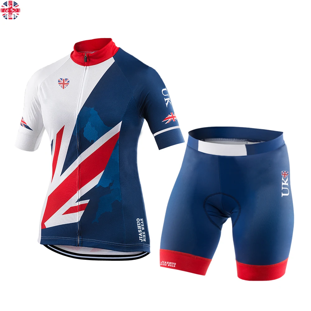 

NEW Women Hot 2017 UK mountain road RACE Team Bike Cycling Sets / Jersey / Shorts Breathable Gel Pad JIASHUO LOVE