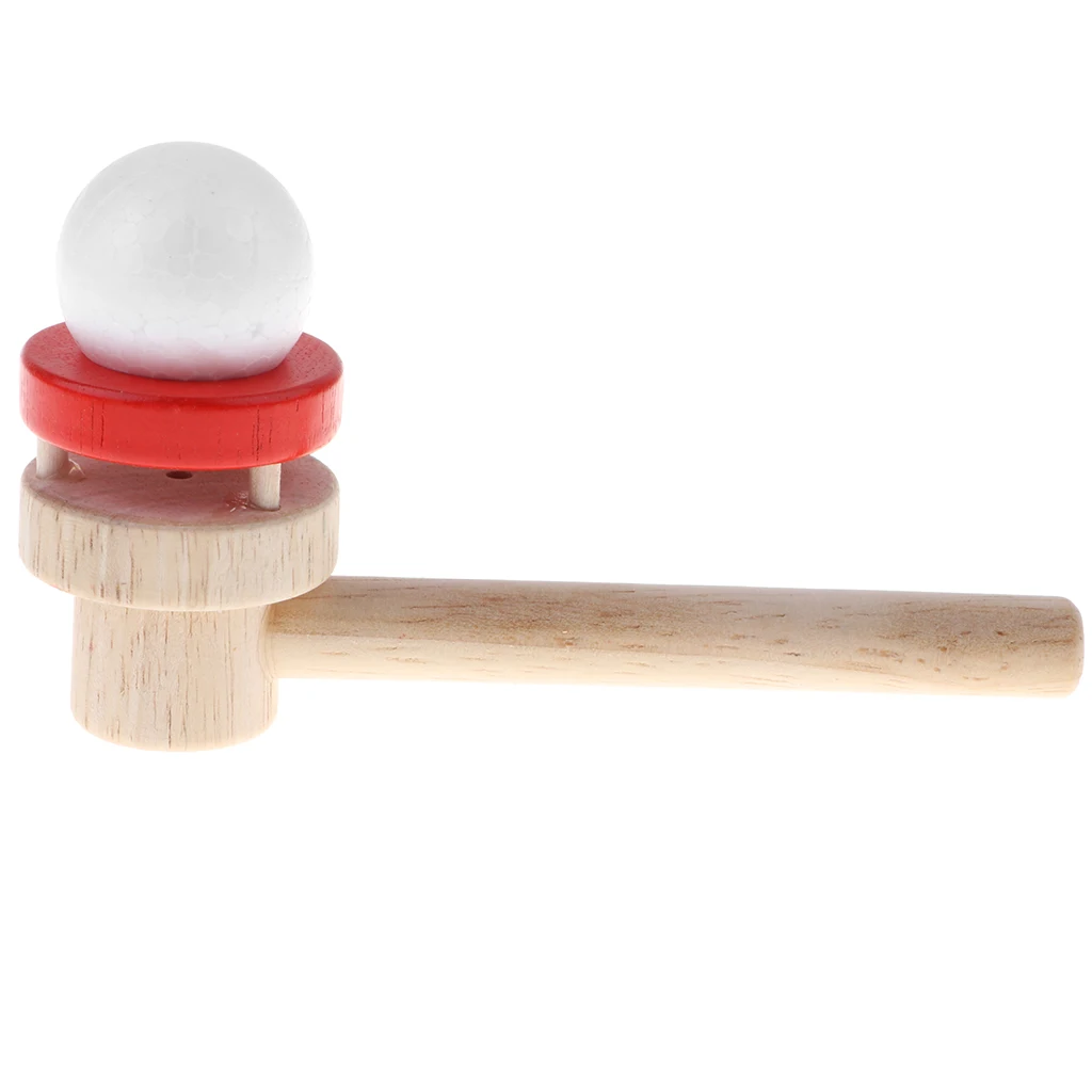 Montessori Teaching Materials  Wooden Blow Hobbies Fun Sports Toy Ball for   Intelligence Board Game