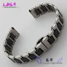 16mm 18mm 20mm ceramic and stainless steel watchband white or black watch band watch strap Butterfly