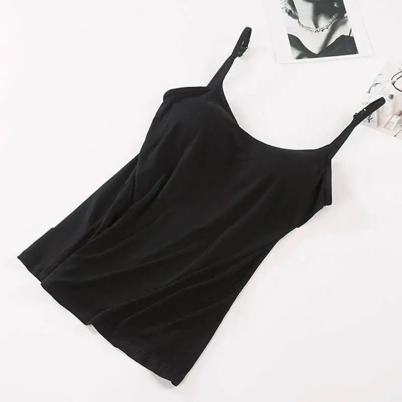 Women Spaghetti Cami Top Vest 2019 Women Padded Bra Tank