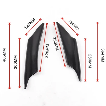 

Universal 4pcs/set Black Carbon Fiber Car Spoiler Canards Fit Front Bumper Lip Diffuser Splitter Car Exterior Accessories