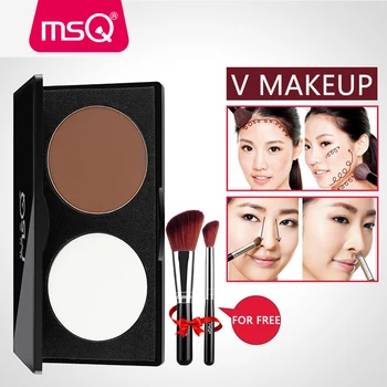 

MSQ Pro 2 Color Face Shading Pressed Powder Contour Bronzer Highlighter Palette Set Trimming Powder Makeup Face Contour