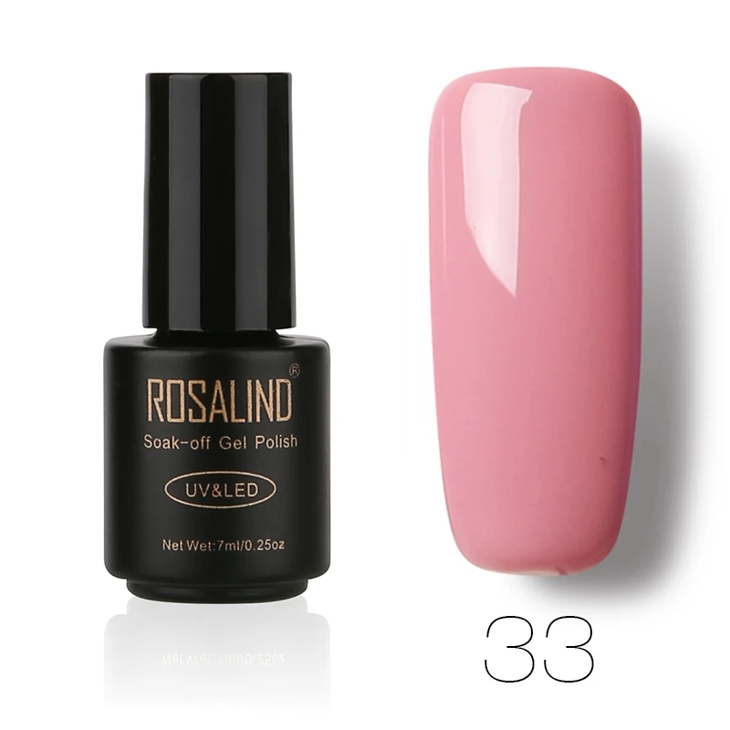 Rosalind для дизайна ногтей, СВЕТОДИОДНЫЙ УФ-гель для ногтей, косметика, долговечный УФ-гель для ногтей, для маникюра, розовый, серый, фиолетовый цвета, лак для ногтей - Цвет: 33