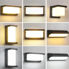 Светодиодный настенный светильник, бра, водонепроницаемый светильник для крыльца, современный светодиодный настенный светильник, датчик движения радара, настенный светильник для сада, открытый светильник, 18 Вт