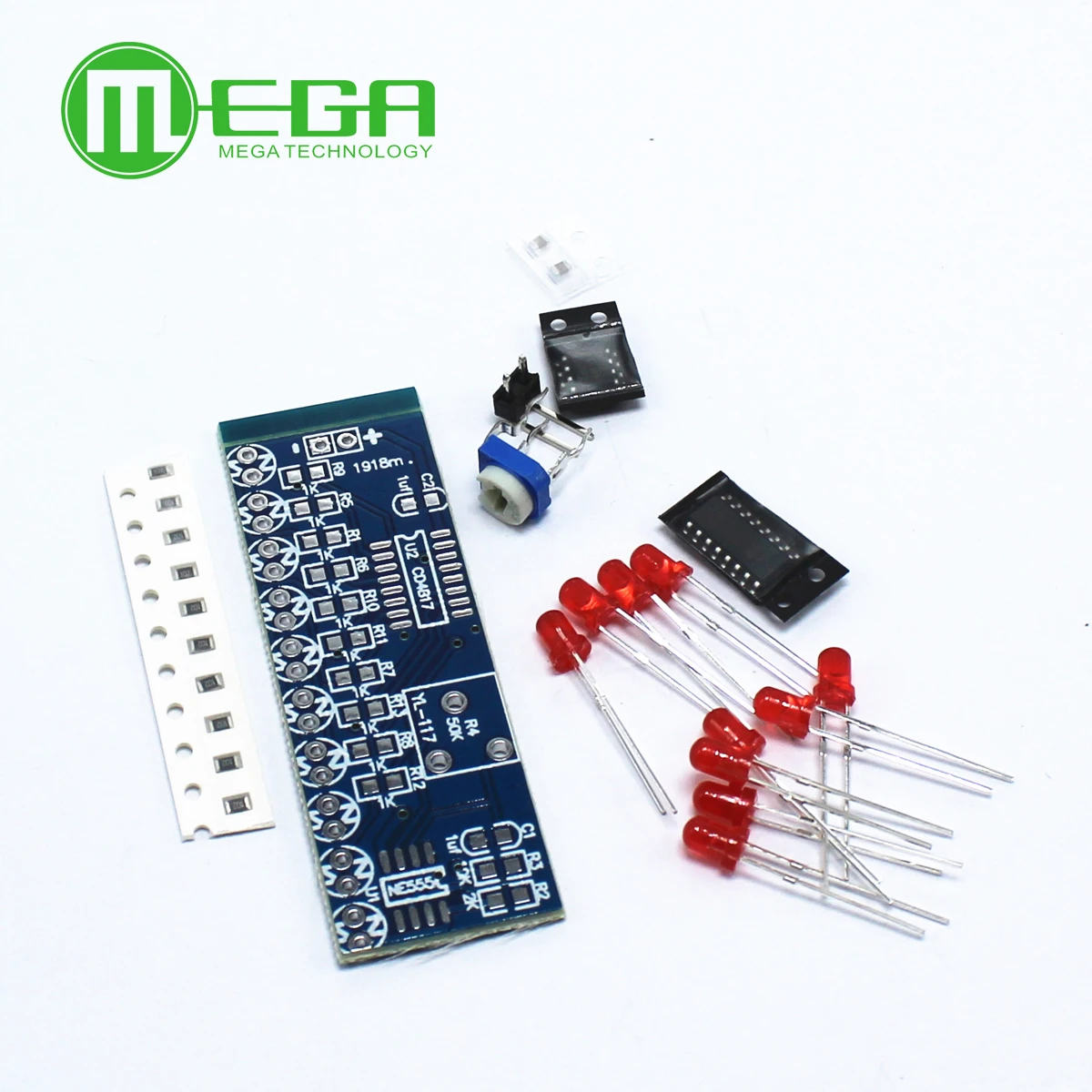 

Smart Electronics Kits NE555+CD4017 Light Water Flowing Light LED Module DIY Kit