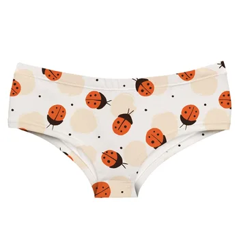 

LEIMOLIS LADYBUG Cartoon funny print sexy hot panties female kawaii Lovely underwear push up briefs women lingerie thongs
