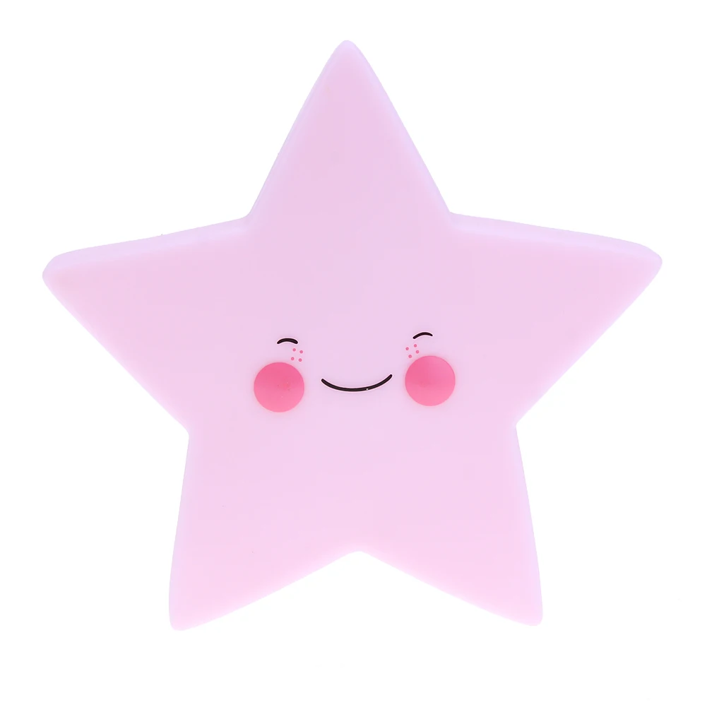 

16.5X10X9.5 cm Star Light Cute Toy Light Kids Vinyl LED Light Home Bedroom Nursery Decal Star Shape Emitting Night Light