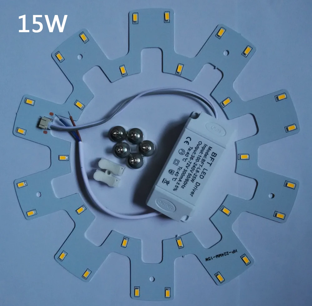 

HOT! Free shipping LED PANEL Circle Light AC85-265V SMD5730 15w LED Round Ceiling board the circular lamp +power supply+Magnetic