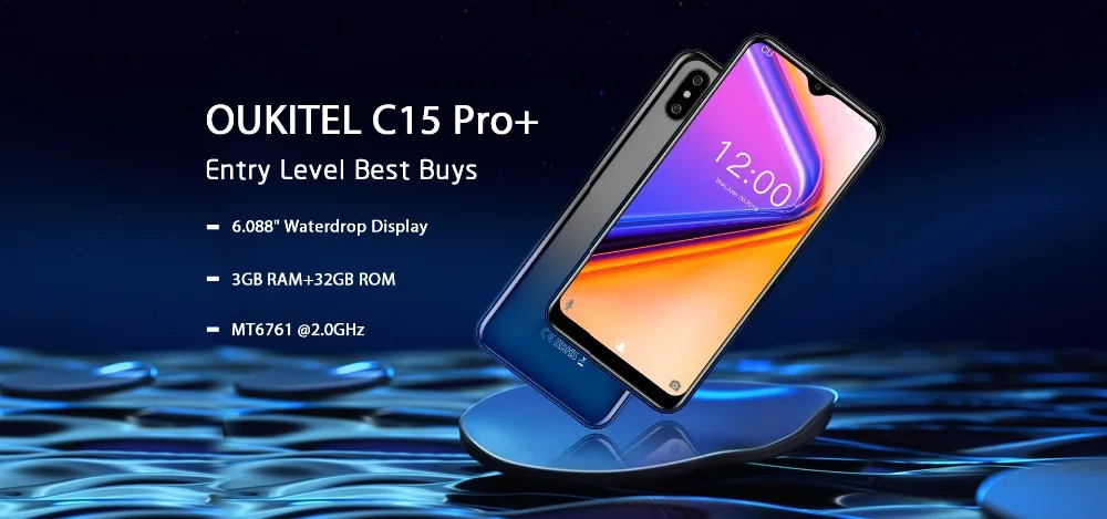 OUKITEL C15 Pro+ Android 9,0 6,088 ''19:9 Pie 3 ГБ 32 ГБ смартфон MT6761 водослива отпечатков пальцев лицо ID 5G WiFi 4G мобильный телефон