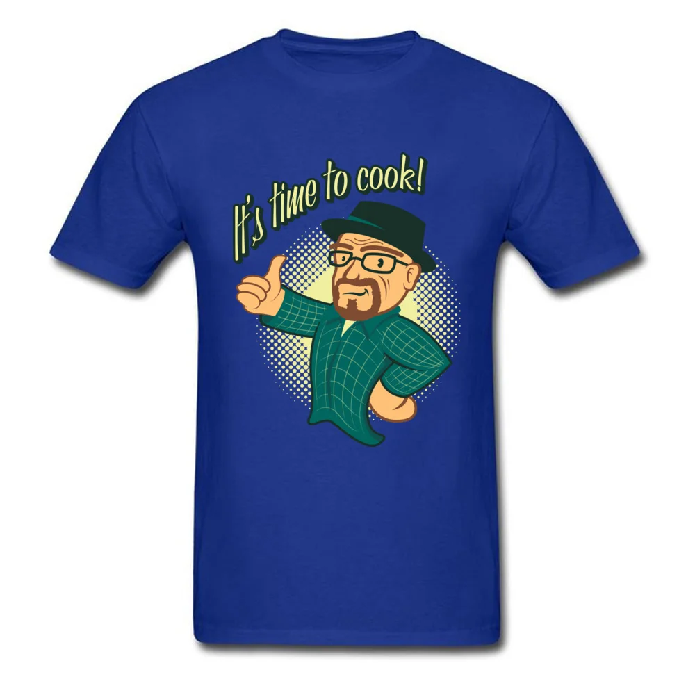 Tops T Shirt Cooking with Walt ostern Day Short Sleeve Cotton Fabric Round Collar Men T-shirts Summer Clothing Shirt New Coming Cooking with Walt blue