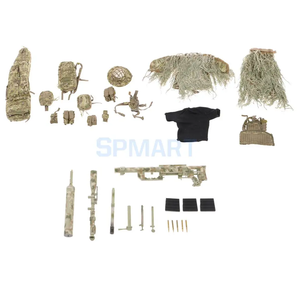 

1/6 Scale Male Action Figures Special Combat Sniper Camouflage Suit for 12'' Hot Toys ZY Toy Figures ZY8023