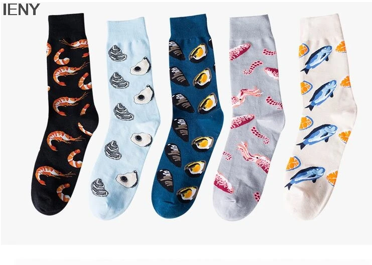 

IENY New Socks Personality Harajuku Seafood Arctic Shrimp Pure Cotton Socks Men's and Women's Stockings