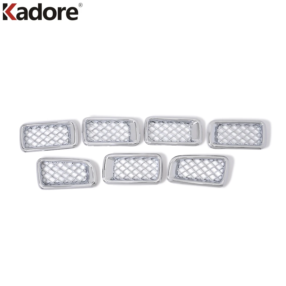 

For Jeep Compass 2011 2012 2013 2014 2015 ABS Chrome Front Center Grilles Covers Trim Radiator Racing Grill Decorative Frames