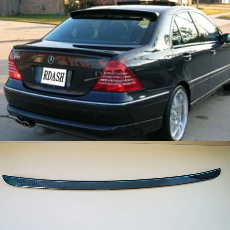 W203 Carbon Fiber Car styling Rear Trunk lip spoiler wing for Mercedes