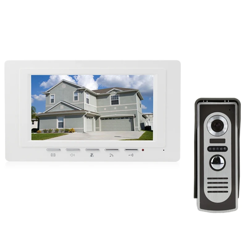 

JEX New 7 inch LCD Video Door Phone Doorbell doorphone Intercom system kit 700TVL IR COMS Camera easy install FREE SHIPPING