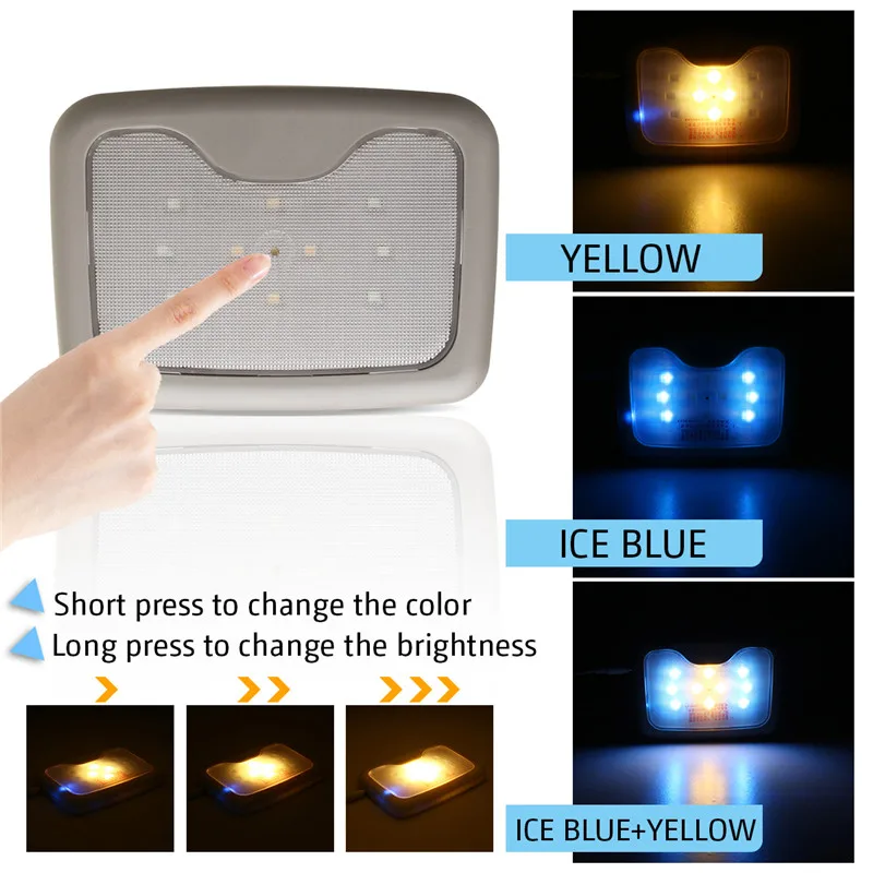 3 In 1 Car Interior Roof Reading Lamp Dome Light Double Color 3 In 1 Car Interior Roof Reading Lamp Dome Light Double Color Universal Rechargeable Magnet Wireless Ceiling For Trunk Signal From Automobiles