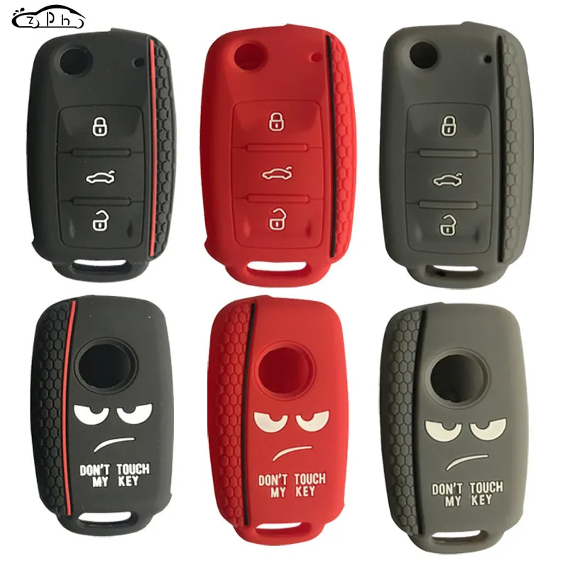 Силиконовый чехол без ключа для VW Caddy Golf Jetta Polo Passat Scirocco Tiguan Skoda Octavia Seat|Футляр
