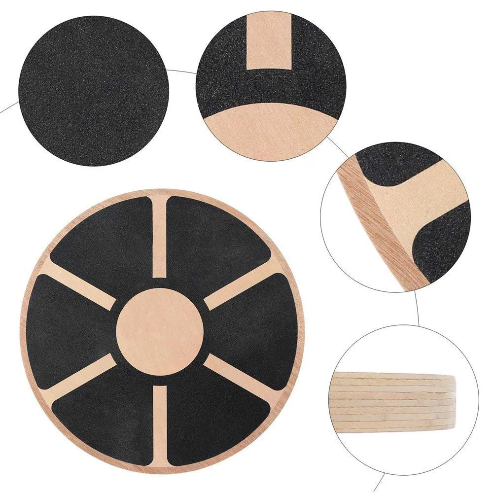 

Wooden Balance Board Plate Yoga Balancer Anti-skid High Level Training Balance Gym Board Exercise Fitness Equipments Accessories