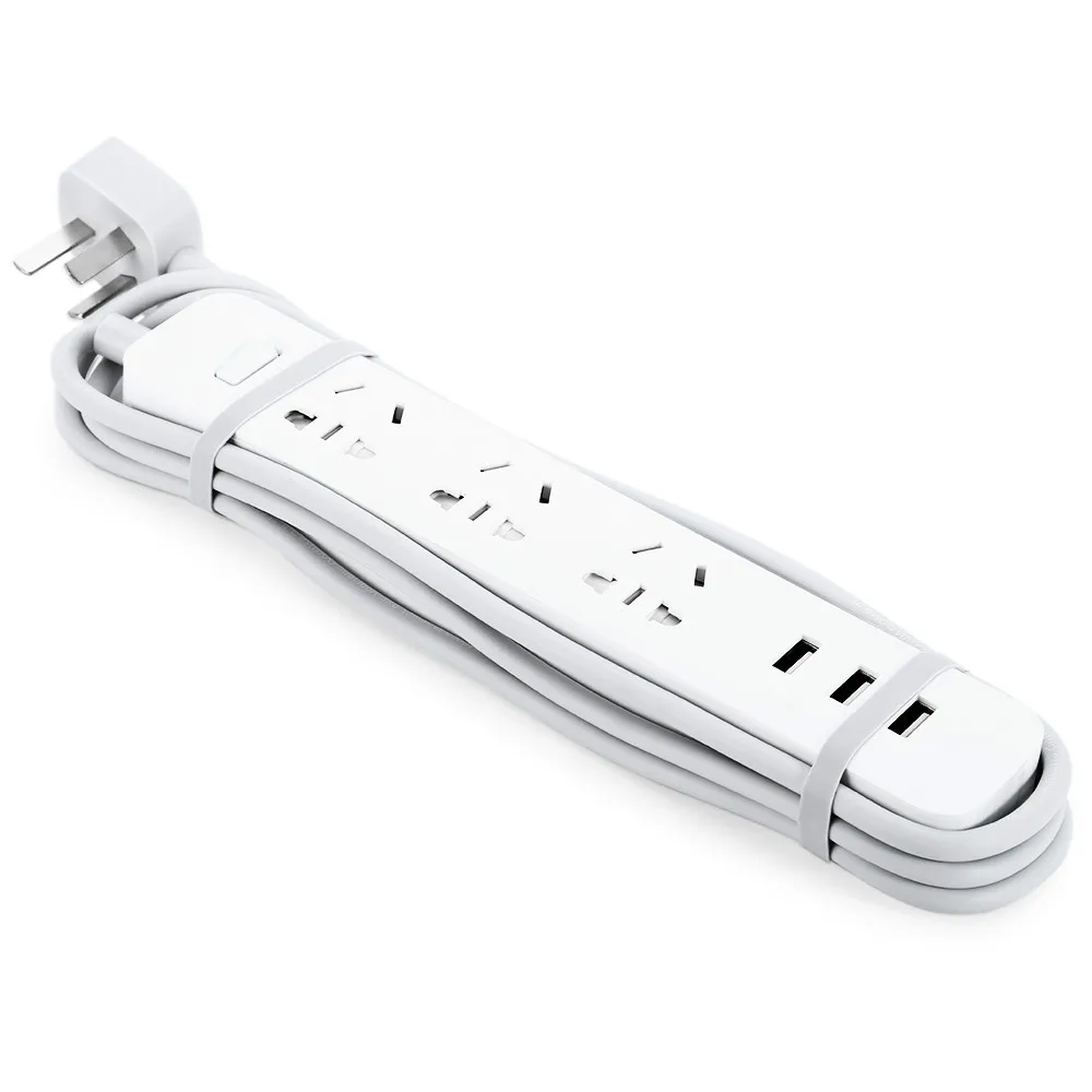 Оригинальная электронная розетка Xiaomi для умного дома быстрая зарядка 3 USB + гнезда