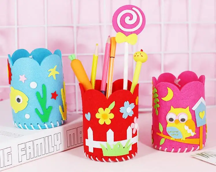 4 комплект Детские развивающие игрушки DIY ремесло набор таврам блок милый со
