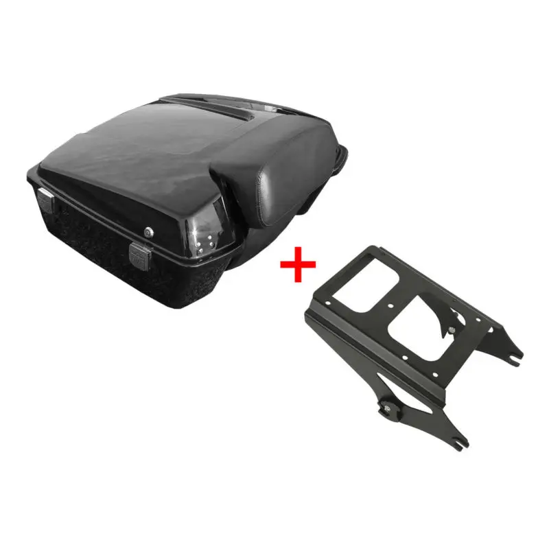 Pacote de Turismo Rack para Harley Motocicleta Picado Tronco Encosto Montagem Touring Road King Street Electra Glide Flhr Fltr Flhx 09-13 2 Baú top case