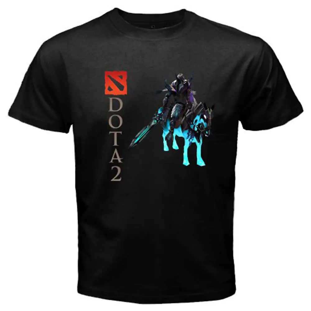  New DOTA 2 Famous Game Abaddon Champion Men's Black T-Shirt Size Cartoon t shirt men Unisex New Fas