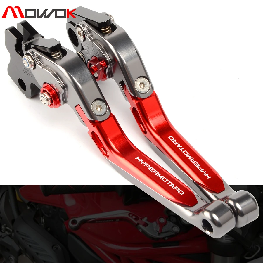 

CNC LOGO brakes Clutch levers Titanium red black For DUCATI HYPERMOTARD 821 / HYPERSTRADA 2013 2014 2015 Motorcycle accessories