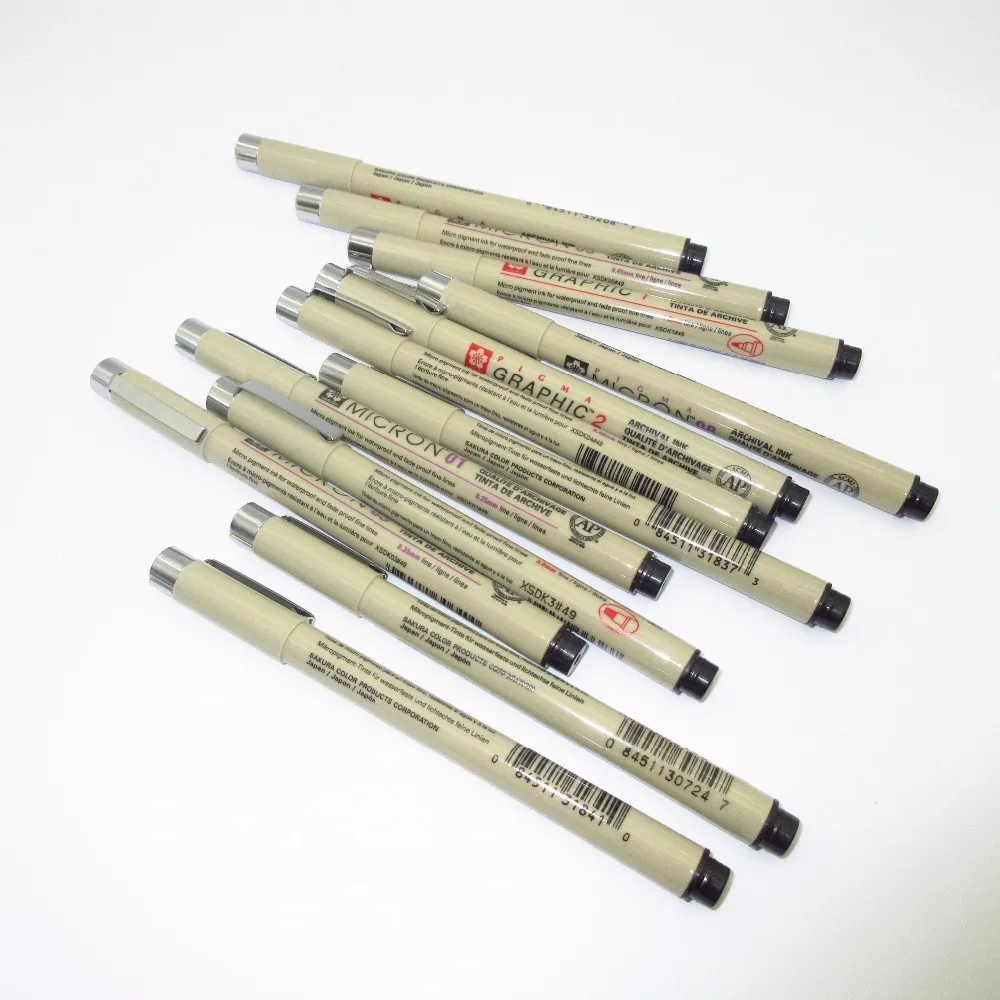 SAKURA PIGMA Micron маркеры кисть графические ручки для рисования чернила архивов