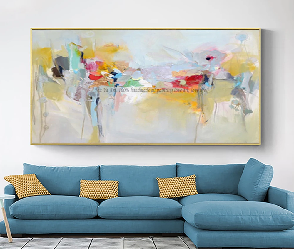 Large Modern Wall Art Painting,Large Abstract Painting on Canvas canvas wall art,Blue Grey Art G70 unique painting art painting on canvas