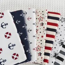 7 шт./лот, 40 см* 50 см, темно-синий якорь, Стильная хлопковая ткань для шитья, лоскутное шитье, кукольная ткань, ручная работа, рукоделие, материал