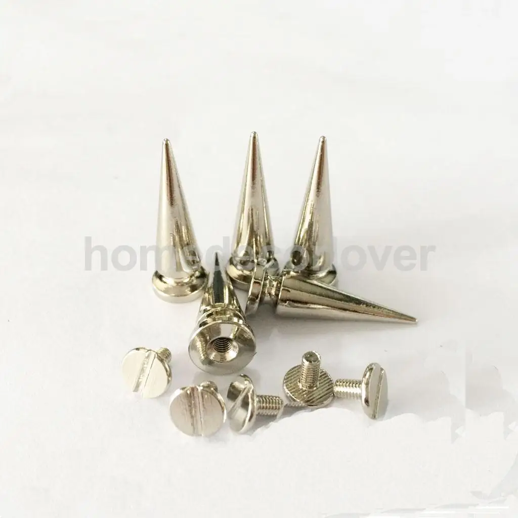 10pcs Copper Cone Screw Stud Leather Craft Spike Rivets Shoe Clothing Decoration