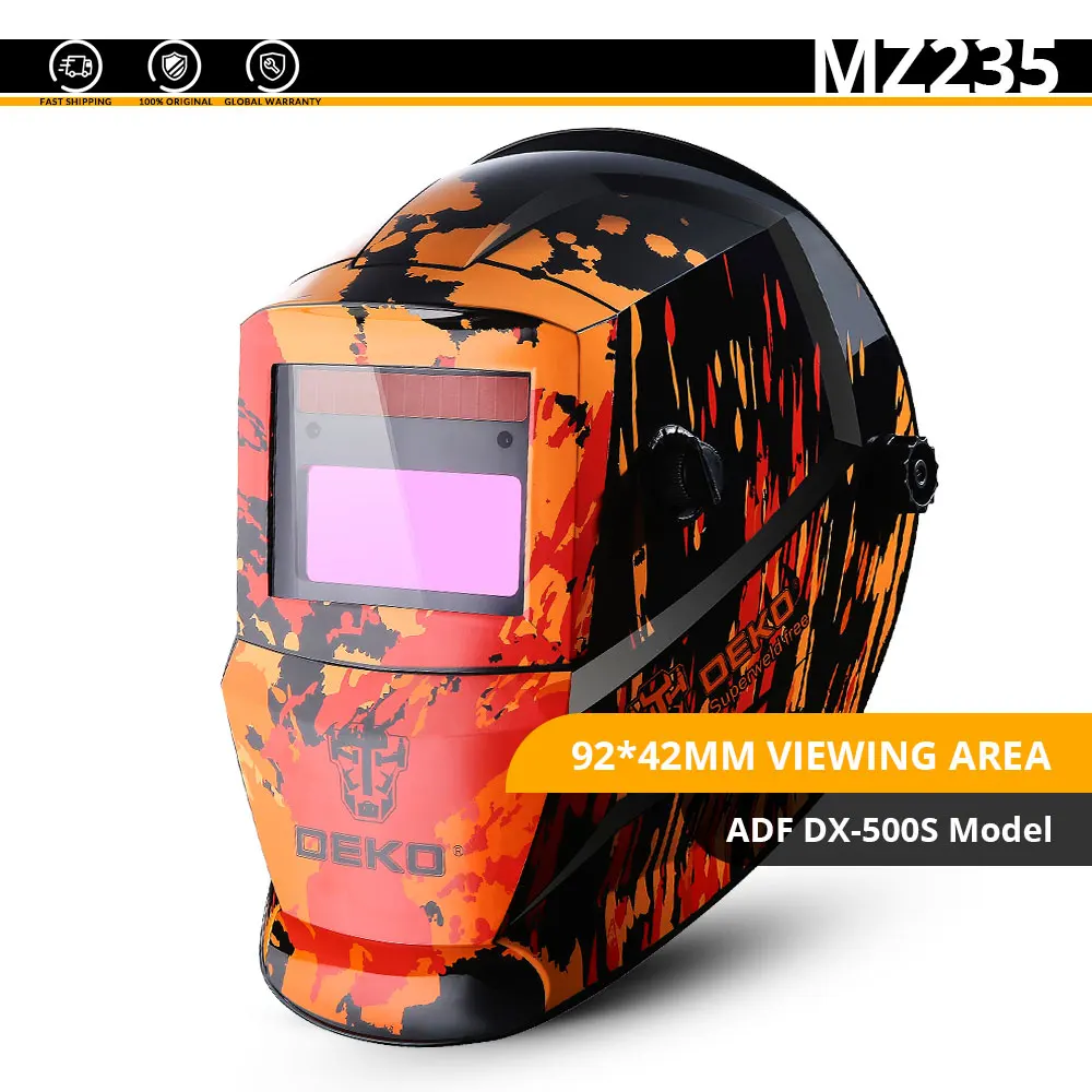 DEKO сварочная маска череп Солнечная Авто Затемнение регулируемый диапазон 4/9-13 MIG MMA электрический шлем сварочные линзы для сварочного аппарата - Цвет: MZ235