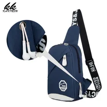 

Messenger Bag Men and Women Shoulder Handbags Black Casual Functional Men Chest Pack dual earphone jack hinking sling bag