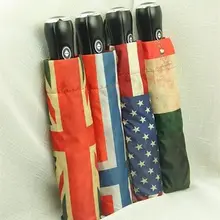 4 шт./лот) Высокое качество Винтажный американский/Британский/итальянский/Норвежский флаг зонт автоматический Солнечный и Радужный зонт