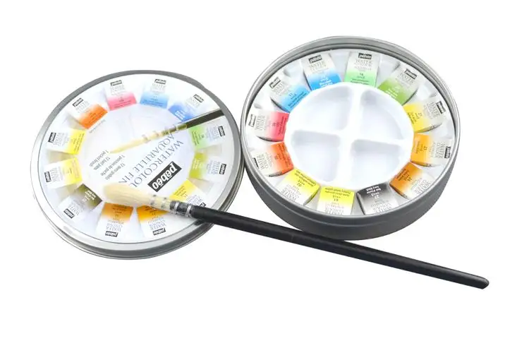 Koop 12 24 Kleuren Effen Aquarellen Verven Finest Aquarel Broodjes Schilderen Leveringen Water Borstel Pen Verf Set
