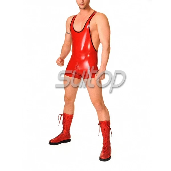 

100% handmade latex for adult rubber jumpssuit set Overalls