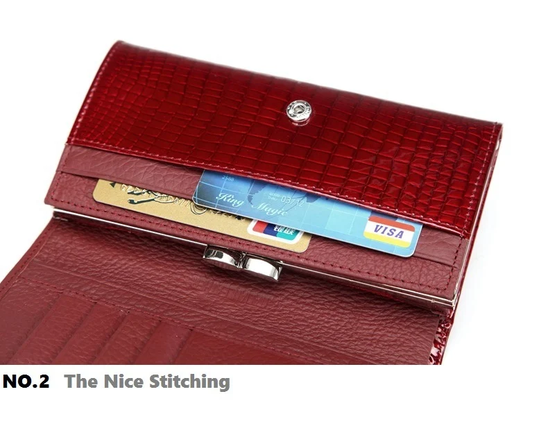VICKAWEB Genuine Leather Small Wallet Women Wallets Alligator Short Purse Coins Hasp Girls Wallet Fashion Female Ladies Wallets-021