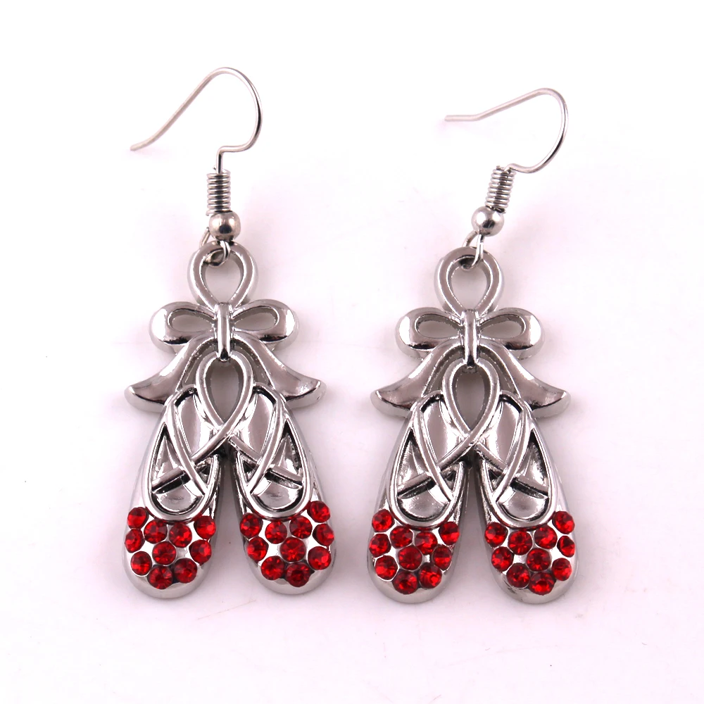 Crystal Ballet Shoe Earrings Ballerina Xmas Girls jewelryin Drop