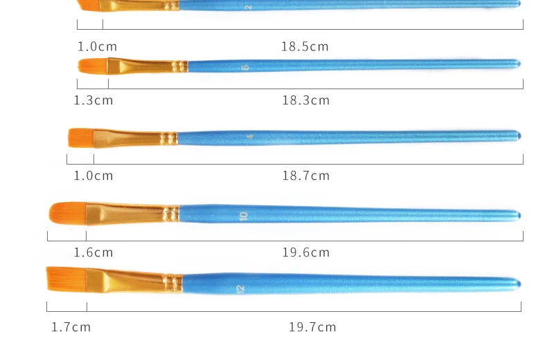 10 шт./компл. Раскраска по номерам кисти акварель гуашь Краски кисти разных Форма круглым заостренным кончиком набор нейлоновых волосяных Краски ing кисть